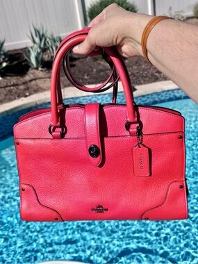 Coach Mercer 30 Red satchel